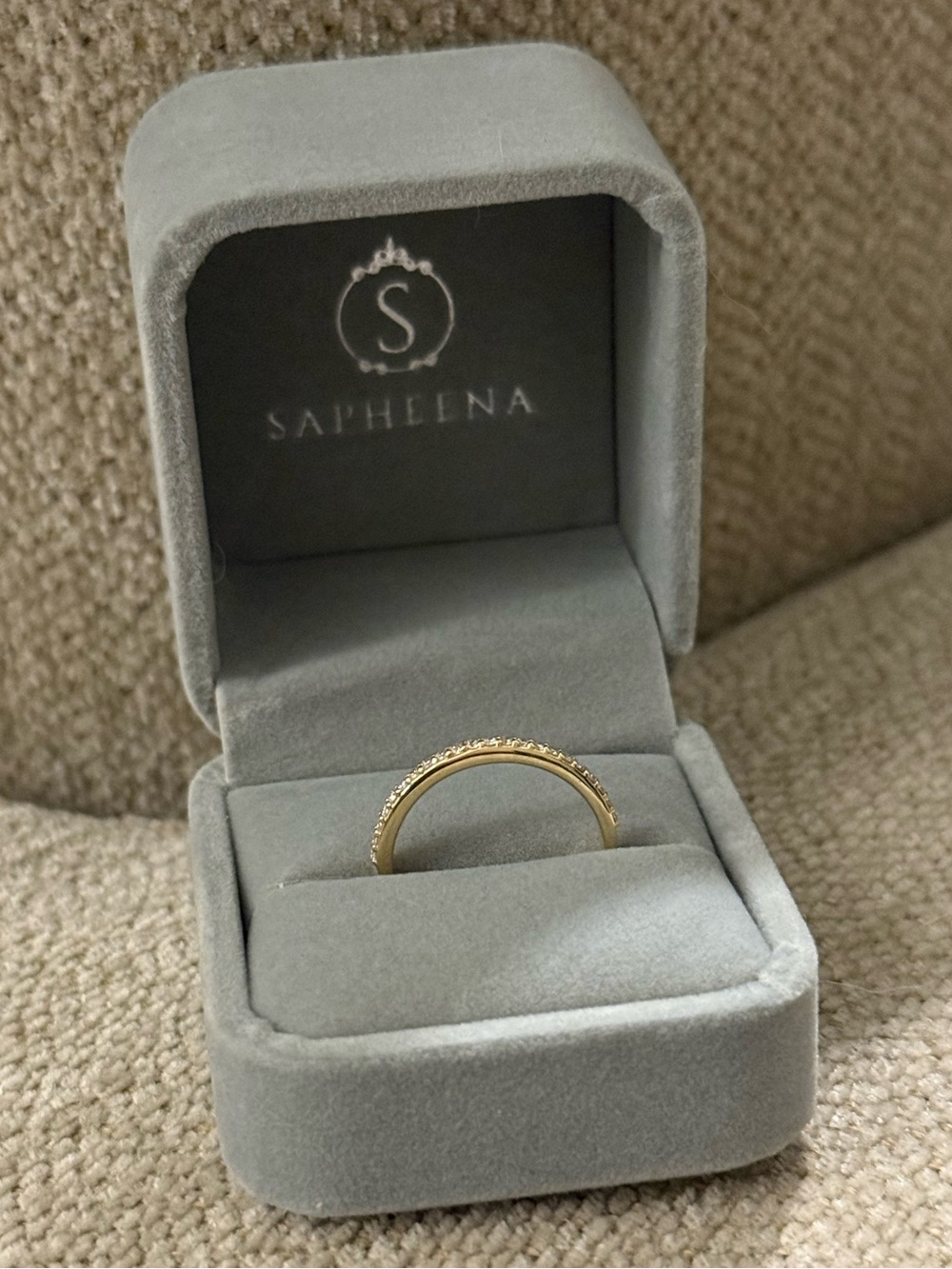 1/5 ct Half Eternity Slim Pave Lab Diamond Accent Ring (14K Gold)